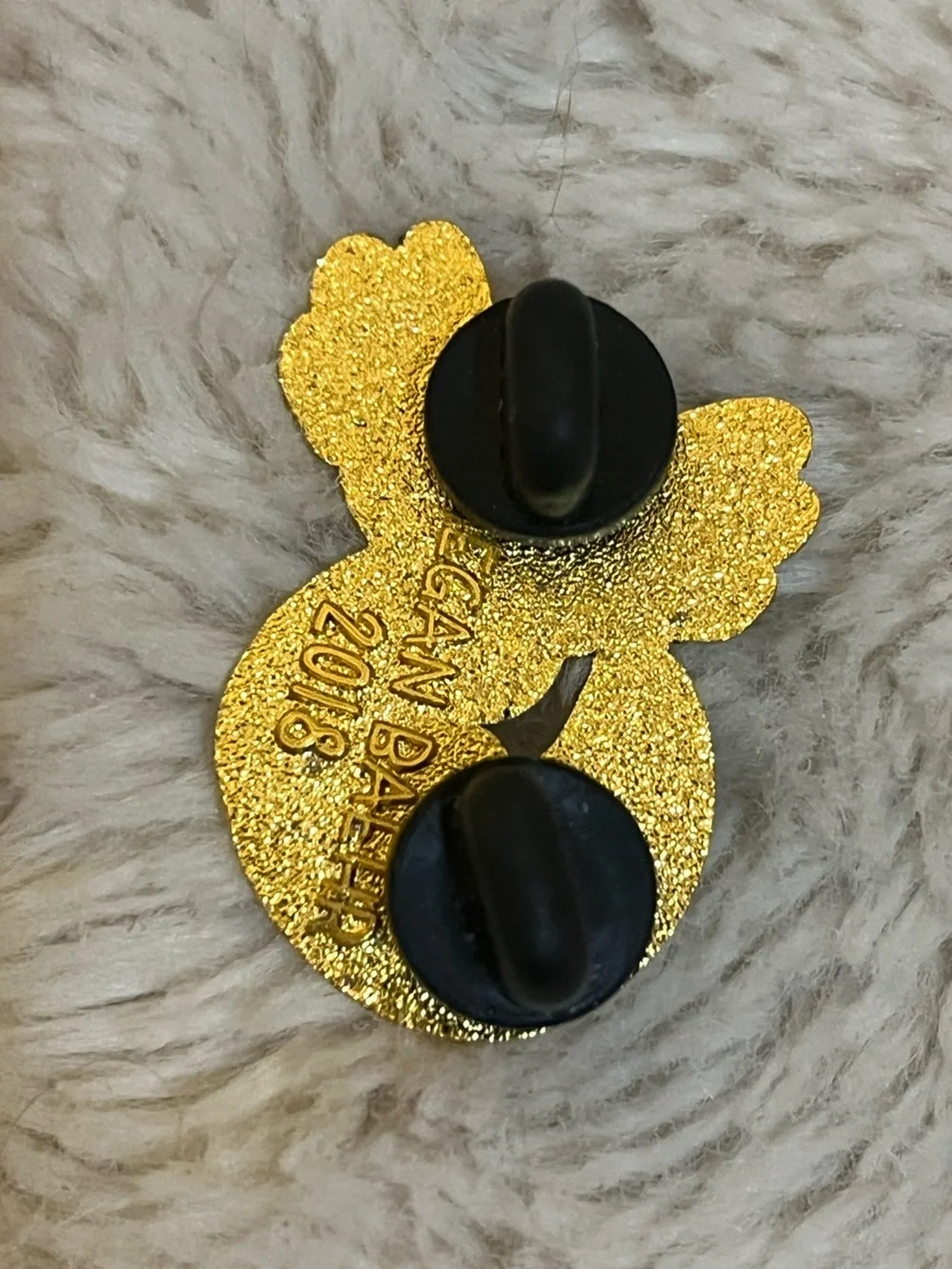 Adorable Genderqueer Pride Axolotl Enamel Pin in Gold